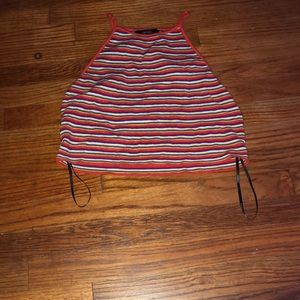 Striped Sleeveless Crop Top